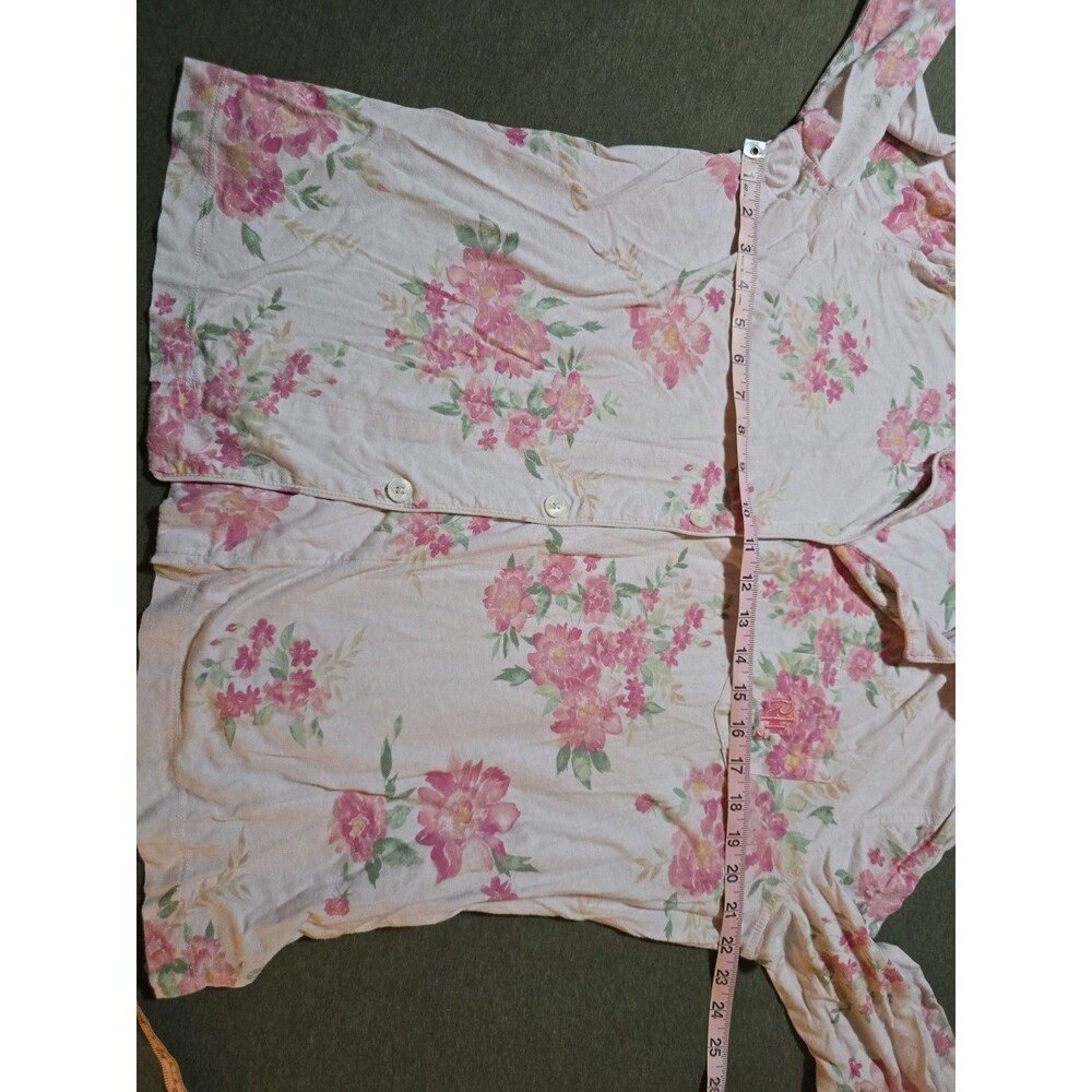 1x Lauren Ralph Lauren Jersey Pink Floral Pajama Set Women's - Picture 3 of 10